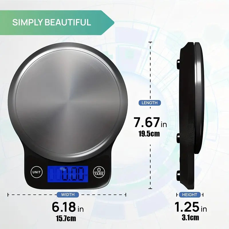 Digital Kitchen Scale (1 Piece), Highly Accurate Multifunction Food Scale, Measuring Utensils